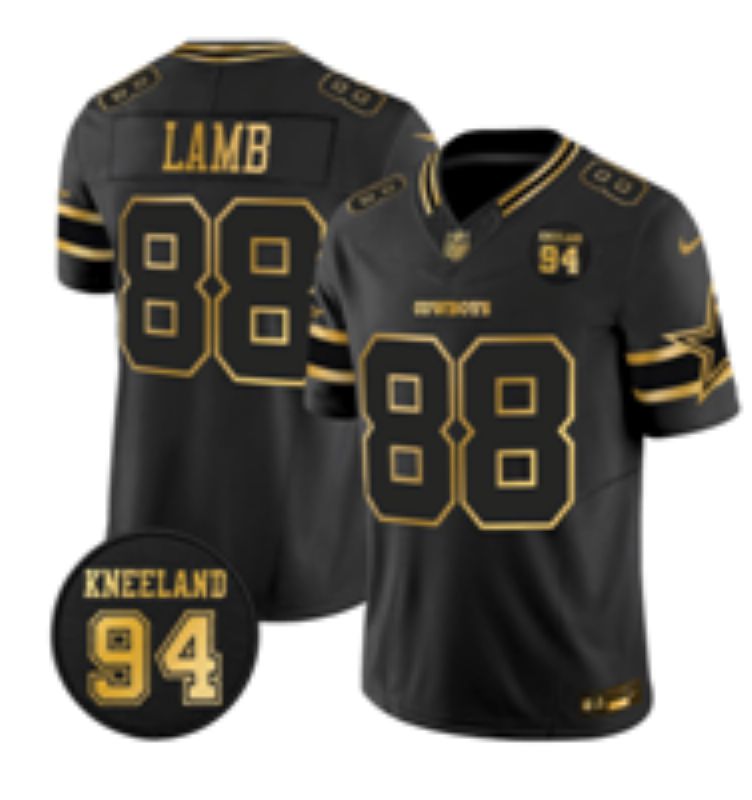 Men 2026 Dallas Cowboys #88 Lamb Black gold 6th generation Nike Limited NFL Jersey style 04